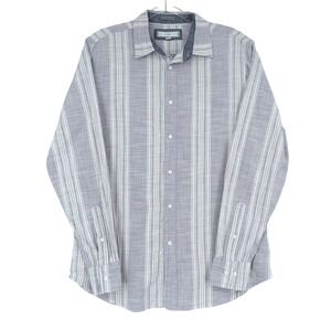 PD&Co Men's Classic Fit Striped‎ Long Sleeve Button Down Shirt Size L